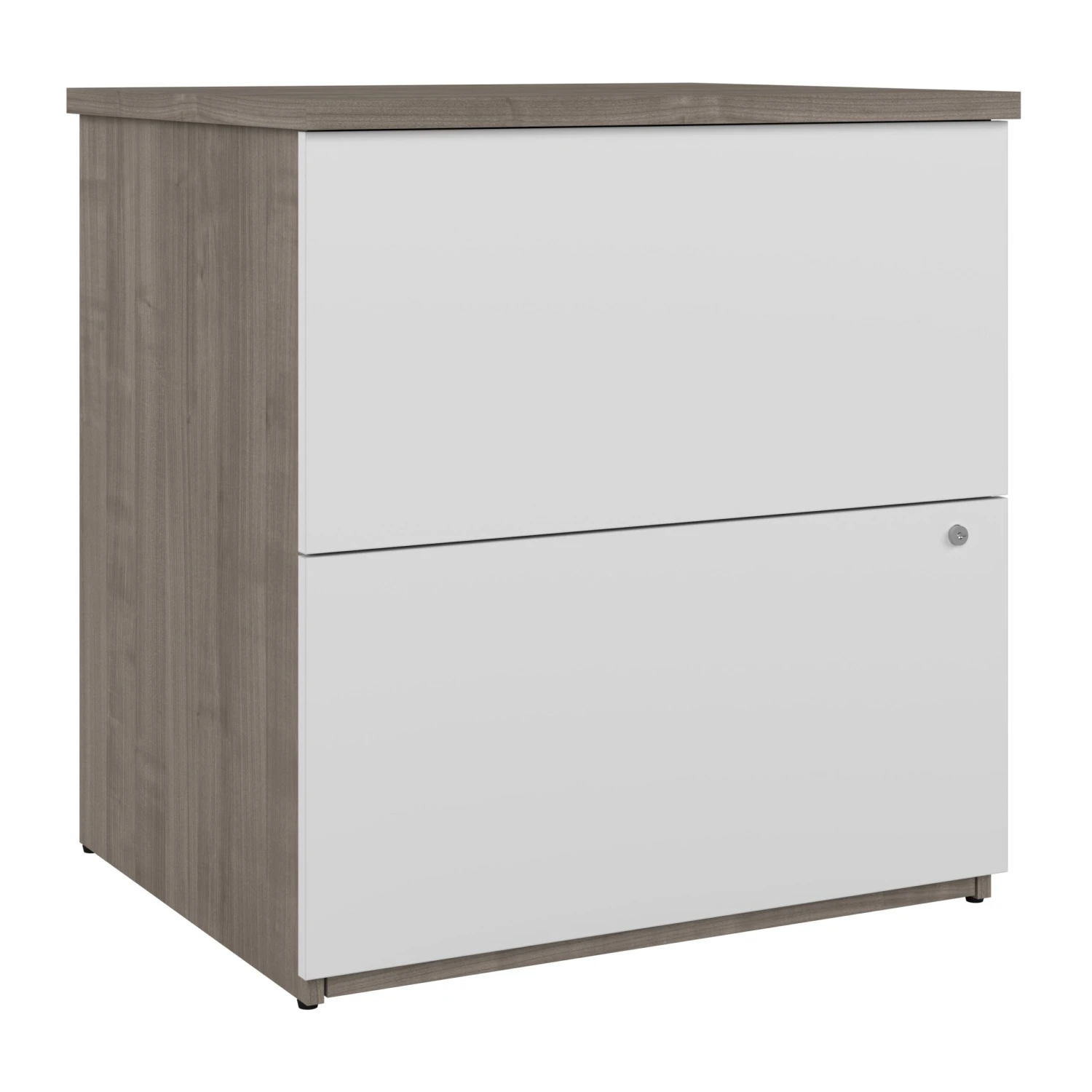 65" Basic Desk In Silver Maple & White 4 65" Basic Desk In Silver Maple & White - Image 4