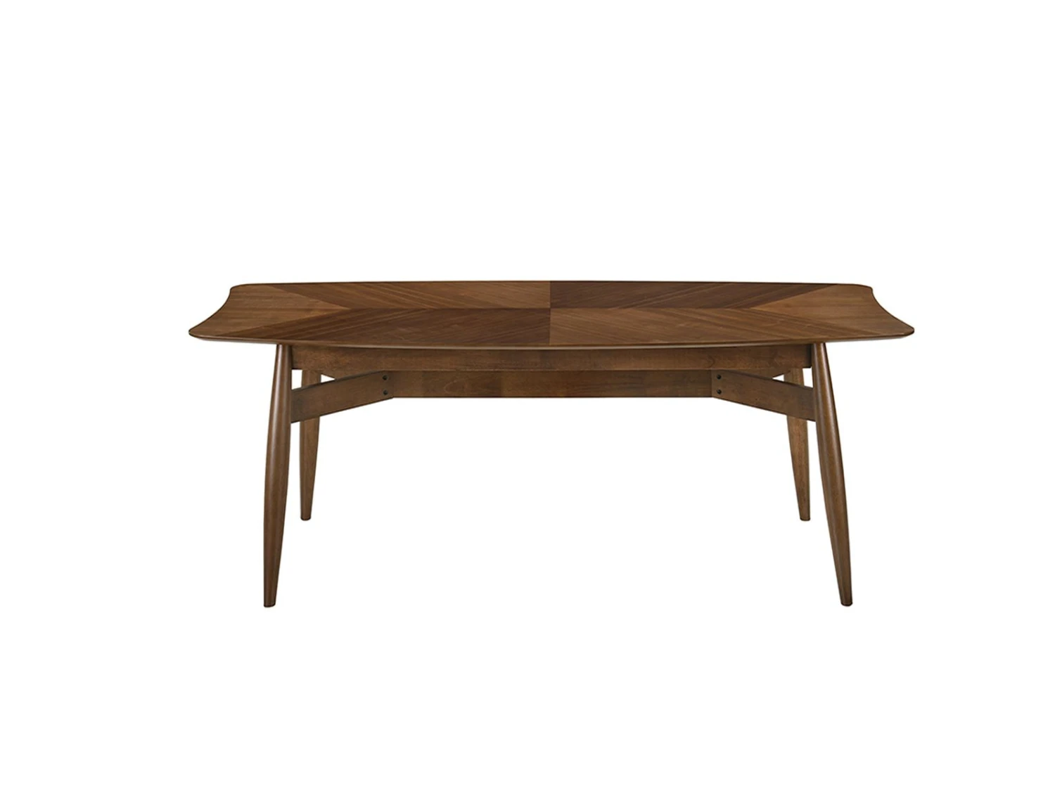 94" Walnut Veneer Patterned Conference Table 3 94" Walnut Veneer Patterned Conference Table - Image 3