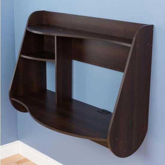 Prepac Modern 42" Wide Espresso Floating Desk 2 Prepac Modern 42" Wide Espresso Floating Desk - Image 2