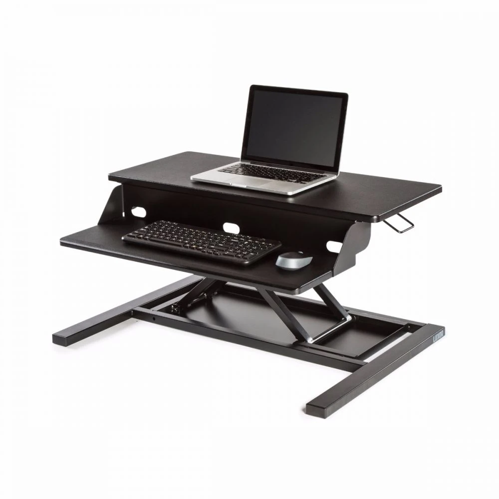 Luxor Sleek Black Desk Riser W/ Pneumatic Lift 3 Luxor Sleek Black Desk Riser W/ Pneumatic Lift - Image 3