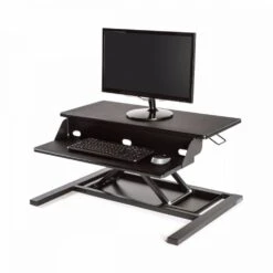 Luxor Sleek Black Desk Riser W/ Pneumatic Lift 10 Luxor Sleek Black Desk Riser W/ Pneumatic Lift -Home Decor Shop lvluppro32 bk level up 32 pro standing desk converter angled raised propped 6 1