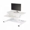 Luxor Sleek White Desk Riser W/ Pneumatic Lift