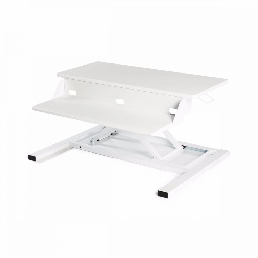 Luxor Sleek White Desk Riser W/ Pneumatic Lift 3 Luxor Sleek White Desk Riser W/ Pneumatic Lift - Image 3