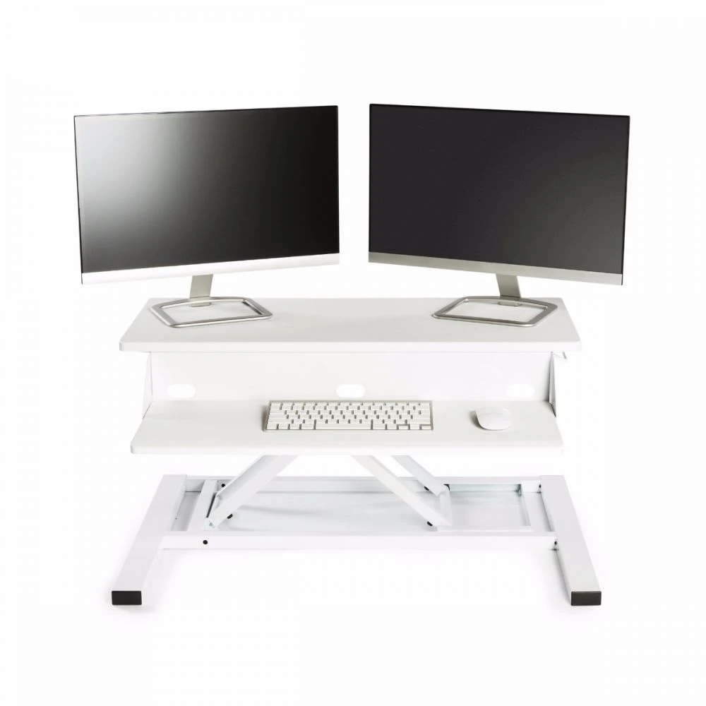 Luxor Sleek White Desk Riser W/ Pneumatic Lift 6 Luxor Sleek White Desk Riser W/ Pneumatic Lift - Image 6