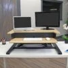 Luxor Wood Veneer Desk Riser W/ Pneumatic Lift