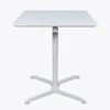 Luxor Classic 36" Square White Meeting Table W/ Pneumatic Lift