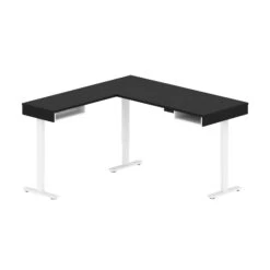 71" L-Shaped Sleek Black & White Standing Desk -Home Decor Shop n9MlQPDQ39tAggq15NP4P6094mE3dJ49