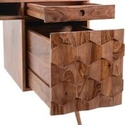 Elegant 53" Solid Wood Office Desk With Unique Patterned Drawer Fronts 9 Elegant 53" Solid Wood Office Desk With Unique Patterned Drawer Fronts - Image 9