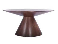 59" Round Meeting Table In Walnut Veneer
