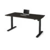 Black 60" Office Desk With Electronic Height Adjustment From 28 - 45"