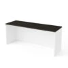 Modern 71" Executive Desk In White And Dark Gray