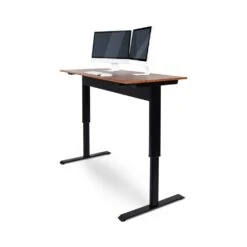 Luxor 56" Wood Veneer Standing Office Desk W/ Pneumatic Lift 9 Luxor 56" Wood Veneer Standing Office Desk W/ Pneumatic Lift -Home Decor Shop spn48f bk tk 48in pneumatic adjustable height standing desk black frame teak top angled propped raised 0 0372c687 d8a8 4fc5 8c97 a464d824ec4f
