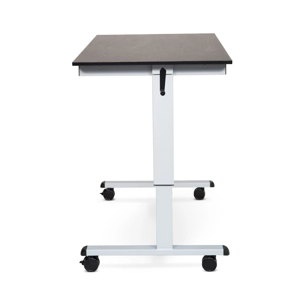 Luxor 59" Sit-Stand Black Oak Office Desk W/ Wheels 3 Luxor 59" Sit-Stand Black Oak Office Desk W/ Wheels - Image 3