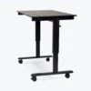 Luxor 59" Sit-Stand Dark Walnut Office Desk W/ Wheels