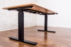 Luxor 59" Standing Desk W/ White Oak Veneer Top, Electric Height Adjustment -Home Decor Shop stande 60 bk wo 60x30 dual motor underside 4