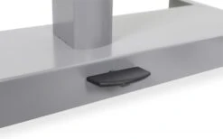 Luxor 29" White Workstation Or Office Desk W/ Wheels & Pneumatic Height Adjustment -Home Decor Shop student p student desk pneumatic sit stand desk pneumatic foot pedal 8