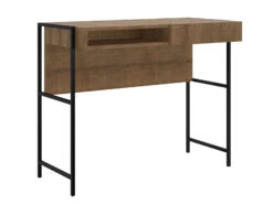 37" Walnut & Black Metal Industrial Desk -Home Decor Shop tps6YyhE