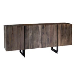 64" Solid Mango Wood & Iron Modern Storage Credenza -Home Decor Shop tsl3 b2800e9e 21e6 43e3 976f 2159e0f703d5