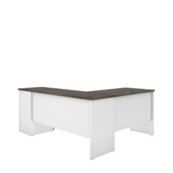White & Walnut Gray Modern L-shaped Desk -Home Decor Shop uum47DHfKAK67h4pL9jBdJL76452OMeU