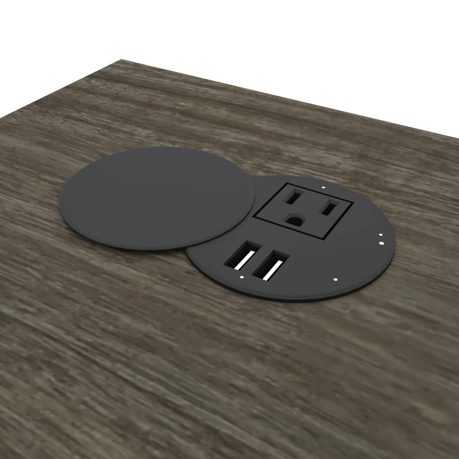 White & Walnut Gray Modern L-shaped Desk With Hutch 8 White & Walnut Gray Modern L-shaped Desk With Hutch - Image 8