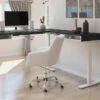 71" L-Shaped Sleek Black & White Standing Desk