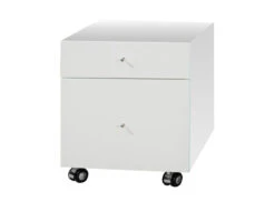 Premium 69" White Lacquer Modern Glass Executive Desk -Home Decor Shop vitra file drawer white
