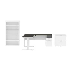 72" L-Shaped Adjustable 3-Piece Desk Set In Slate And White -Home Decor Shop w4L1p5m59wuh71ETvPB42gJ7VT2fKgYc