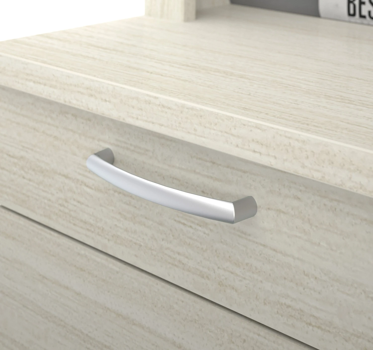 White Chocolate Premium Modern U-shaped Desk With Hutch 5 White Chocolate Premium Modern U-shaped Desk With Hutch - Image 5